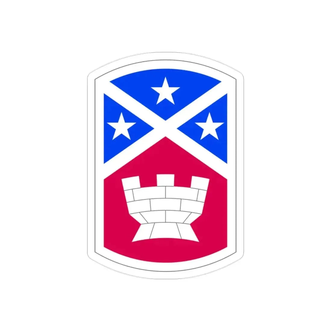 194th Engineer Brigade (U.S. Army) REVERSE PRINT Transparent Die-Cut STICKER - The Sticker Space