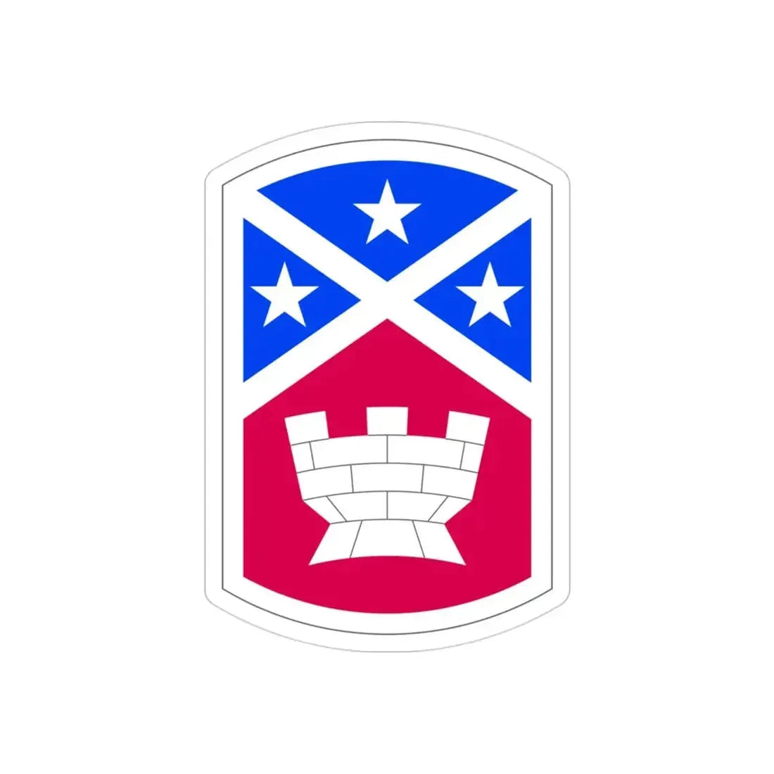 194th Engineer Brigade (U.S. Army) REVERSE PRINT Transparent Die-Cut STICKER - The Sticker Space
