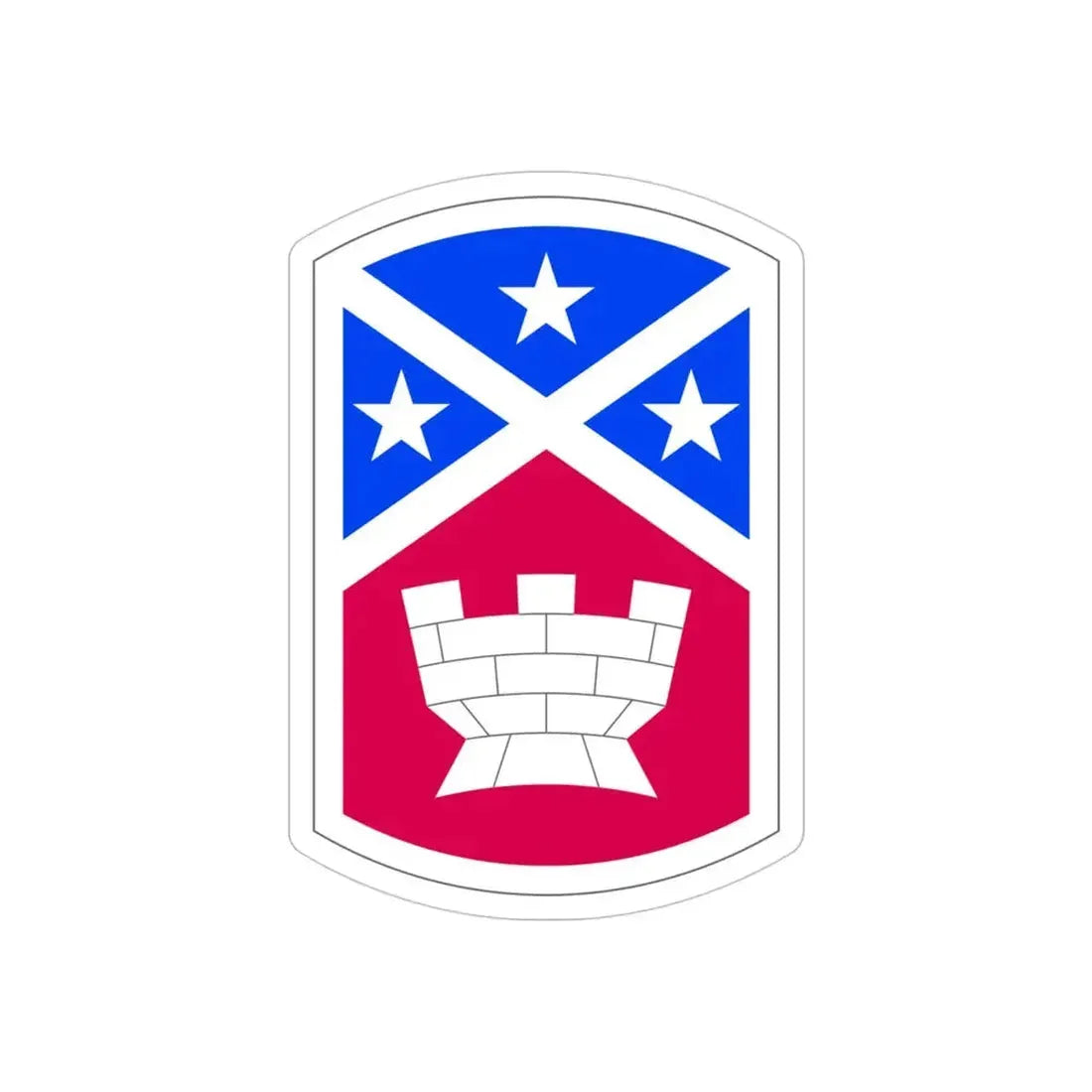 194th Engineer Brigade (U.S. Army) REVERSE PRINT Transparent Die-Cut STICKER - The Sticker Space