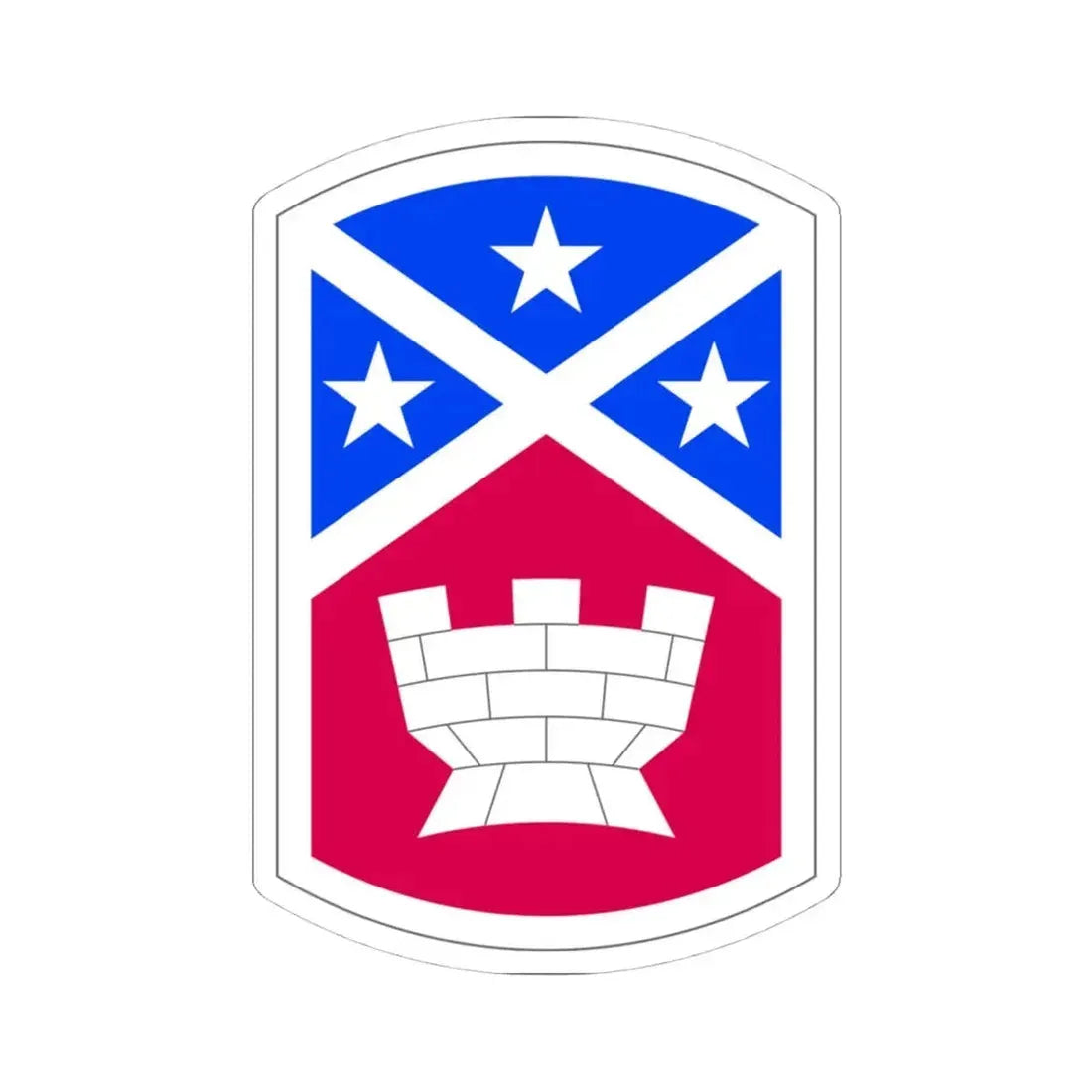 194th Engineer Brigade (U.S. Army) STICKER Vinyl Kiss-Cut Decal 4 Inch White - The Sticker Space