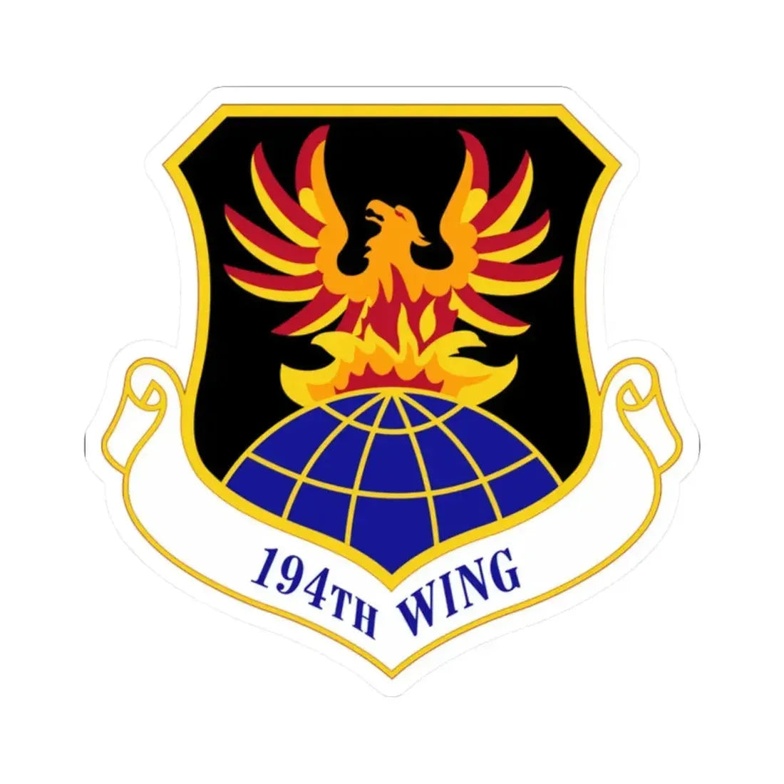 194th Wing (U.S. Air Force) STICKER Vinyl Kiss-Cut Decal 2 Inch White - The Sticker Space
