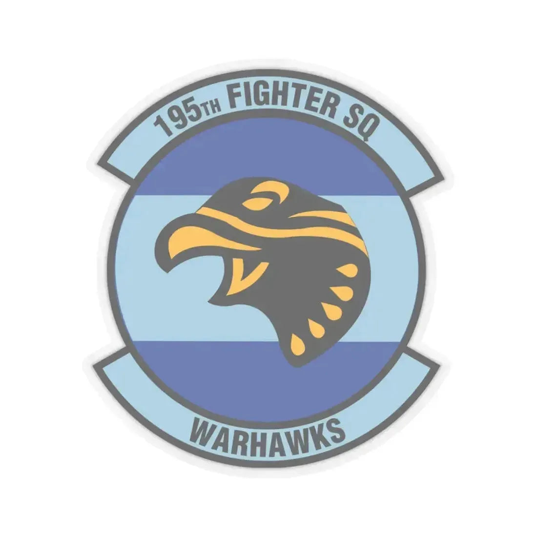 195 Fighter Squadron (U.S. Air Force) STICKER Vinyl Kiss-Cut Decal 4 Inch Transparent - The Sticker Space