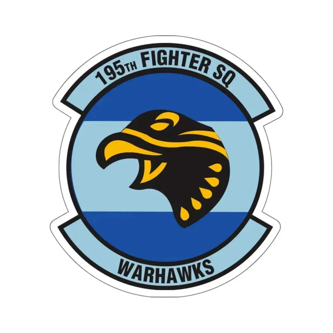 195 Fighter Squadron (U.S. Air Force) STICKER Vinyl Kiss-Cut Decal 6 Inch White - The Sticker Space