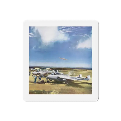 1951 illustration for an Esso aviation fuel advertisement (Magazine Illustration) Refrigerator Magnet 6 Inch Die-Cut - The Sticker Space