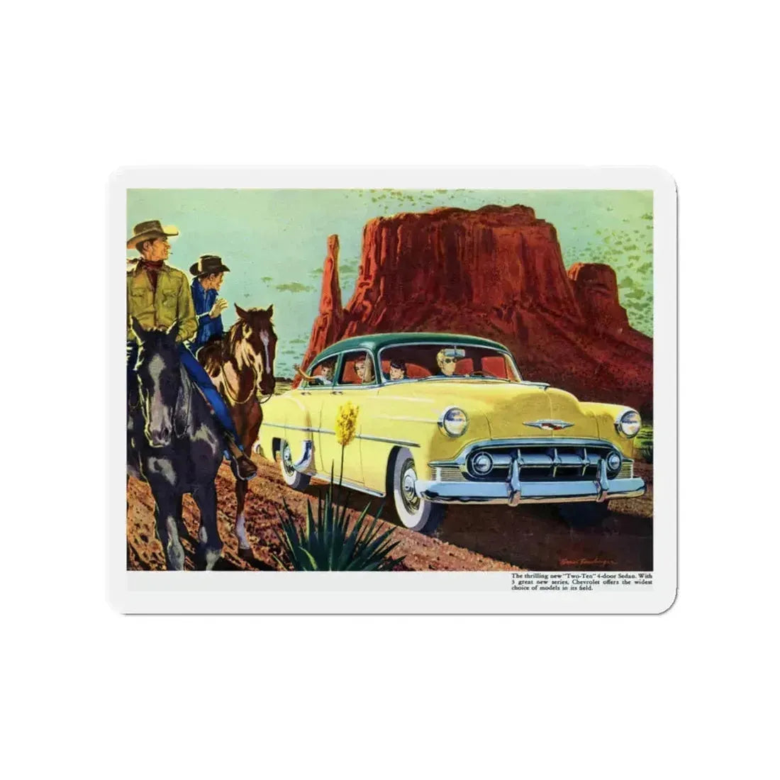 1953 Chevrolet Two-Ten (Magazine Illustration) Refrigerator Magnet - The Sticker Space
