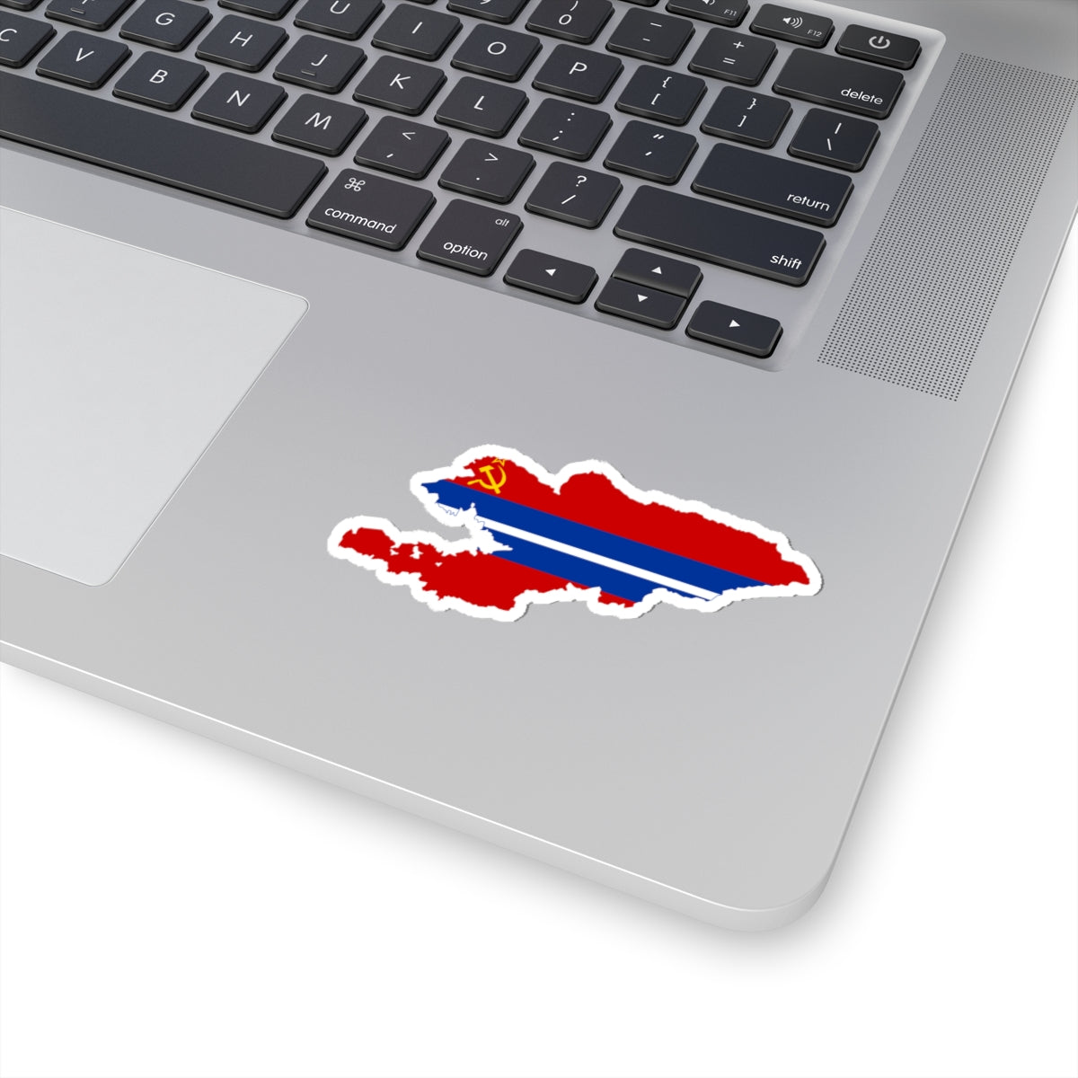 Flag map of the Kirghiz SSR 1952-1991 Flag map of Kyrgyzstan 19911992 (Kyrgyzstan) STICKER Vinyl Kiss-Cut Decal