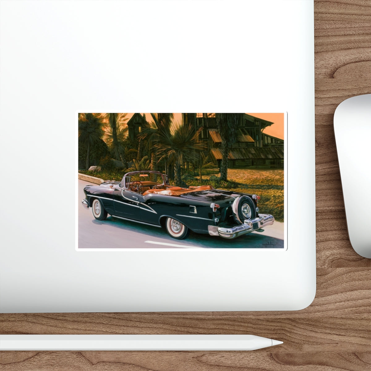 1955 Oldsmobile Starfire (Magazine Illustration) STICKER Vinyl Die-Cut Decal-The Sticker Space