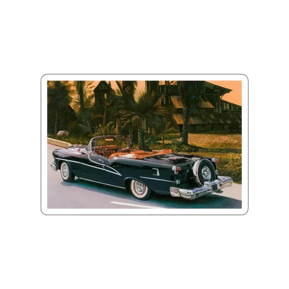 1955 Oldsmobile Starfire (Magazine Illustration) STICKER Vinyl Die-Cut Decal - The Sticker Space