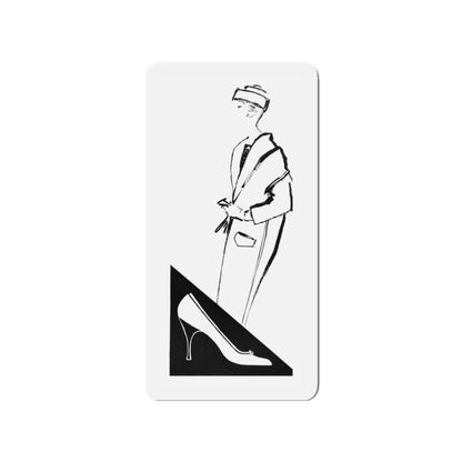 1956 fashion illustration by Alfredo Bouret (1) (Magazine Illustration) Refrigerator Magnet-3" x 3"-The Sticker Space