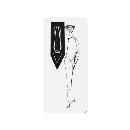 1956 fashion illustration by Alfredo Bouret (2) (Magazine Illustration) Refrigerator Magnet-2" x 2"-The Sticker Space