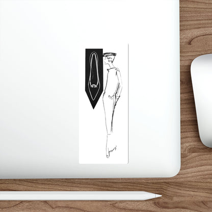 1956 fashion illustration by Alfredo Bouret (2) (Magazine Illustration) STICKER Vinyl Die-Cut Decal-The Sticker Space