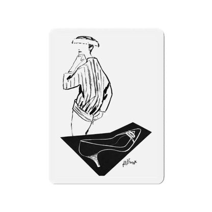 1956 fashion illustration by Alfredo Bouret (3) (Magazine Illustration) Refrigerator Magnet - The Sticker Space