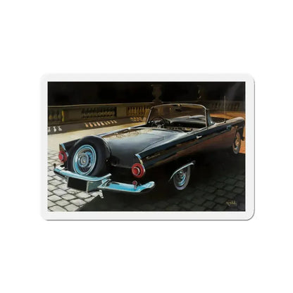 1956 Thunderbird (Magazine Illustration) Refrigerator Magnet 3 Inch - The Sticker Space