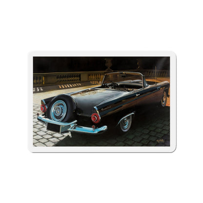 1956 Thunderbird (Magazine Illustration) Refrigerator Magnet-3" x 3"-The Sticker Space