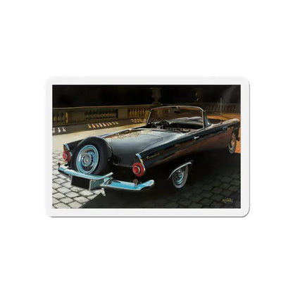 1956 Thunderbird (Magazine Illustration) Refrigerator Magnet 6 Inch - The Sticker Space