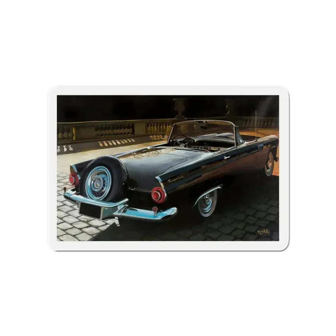 1956 Thunderbird (Magazine Illustration) Refrigerator Magnet - The Sticker Space