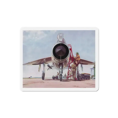 1958 illustration for the English Electric Lightning advertisement (Magazine Illustration) Refrigerator Magnet - The Sticker Space