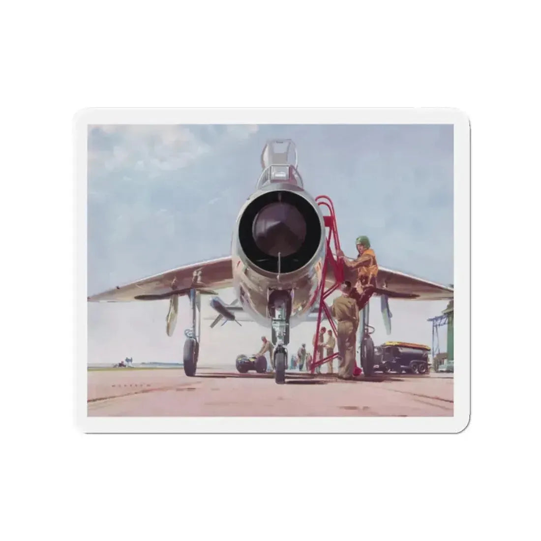 1958 illustration for the English Electric Lightning advertisement (Magazine Illustration) Refrigerator Magnet - The Sticker Space