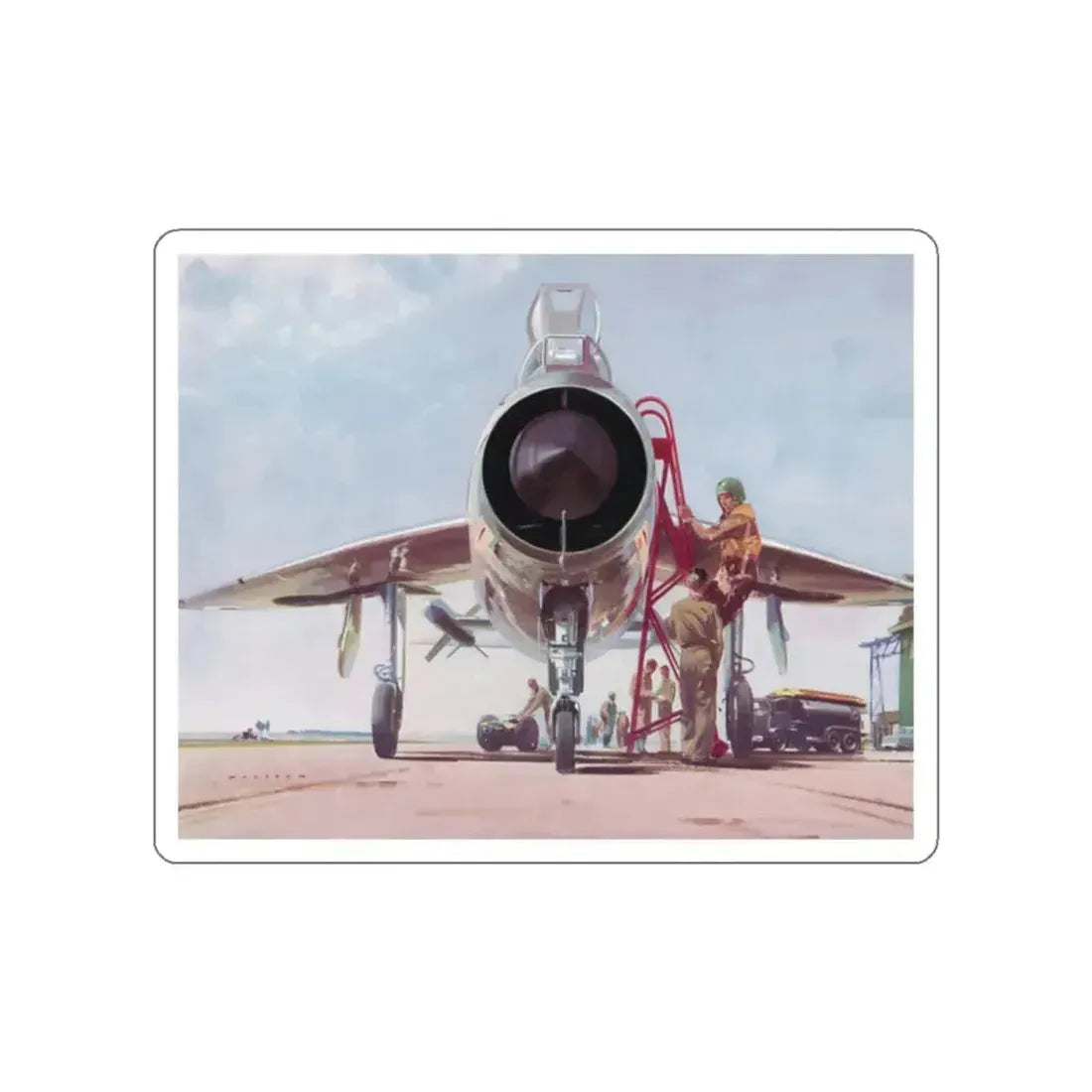 1958 illustration for the English Electric Lightning advertisement (Magazine Illustration) STICKER Vinyl Die-Cut Decal White Die-Cut 2 Inch - The Sticker Space