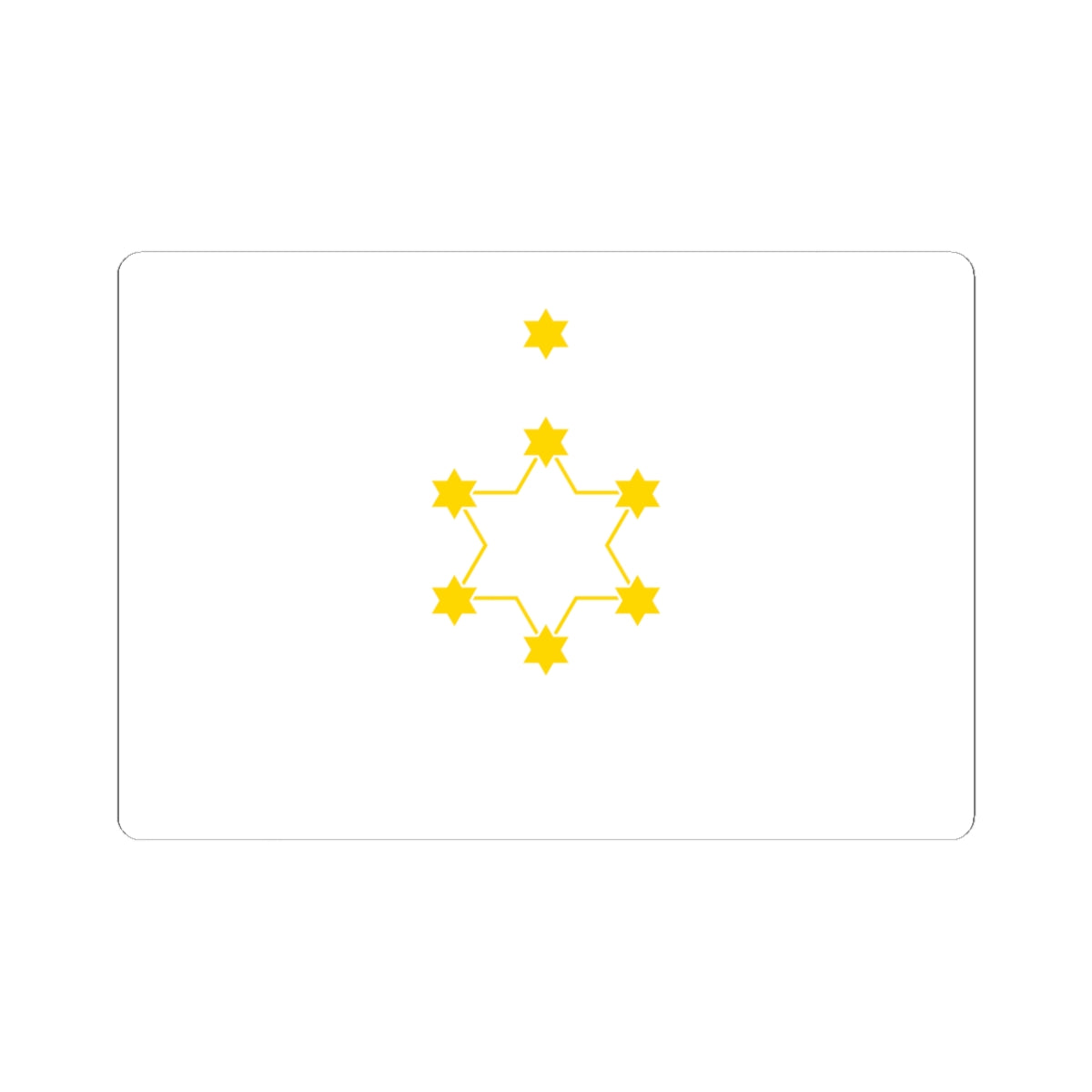 Herzl flag (Israel) STICKER Vinyl Kiss-Cut Decal