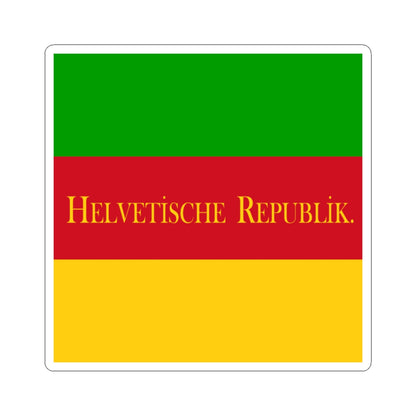 Flag of the Helvetic Republic German (Switzerland) STICKER Vinyl Kiss-Cut Decal