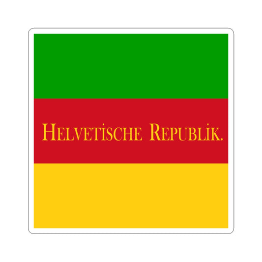 Flag of the Helvetic Republic German (Switzerland) STICKER Vinyl Kiss-Cut Decal