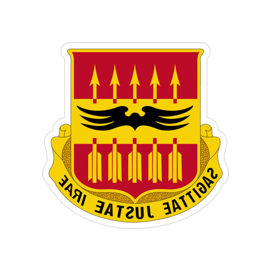 195th Antiaircraft Artillery Battalion (U.S. Army) REVERSE PRINT Transparent STICKER-2" × 2"-The Sticker Space