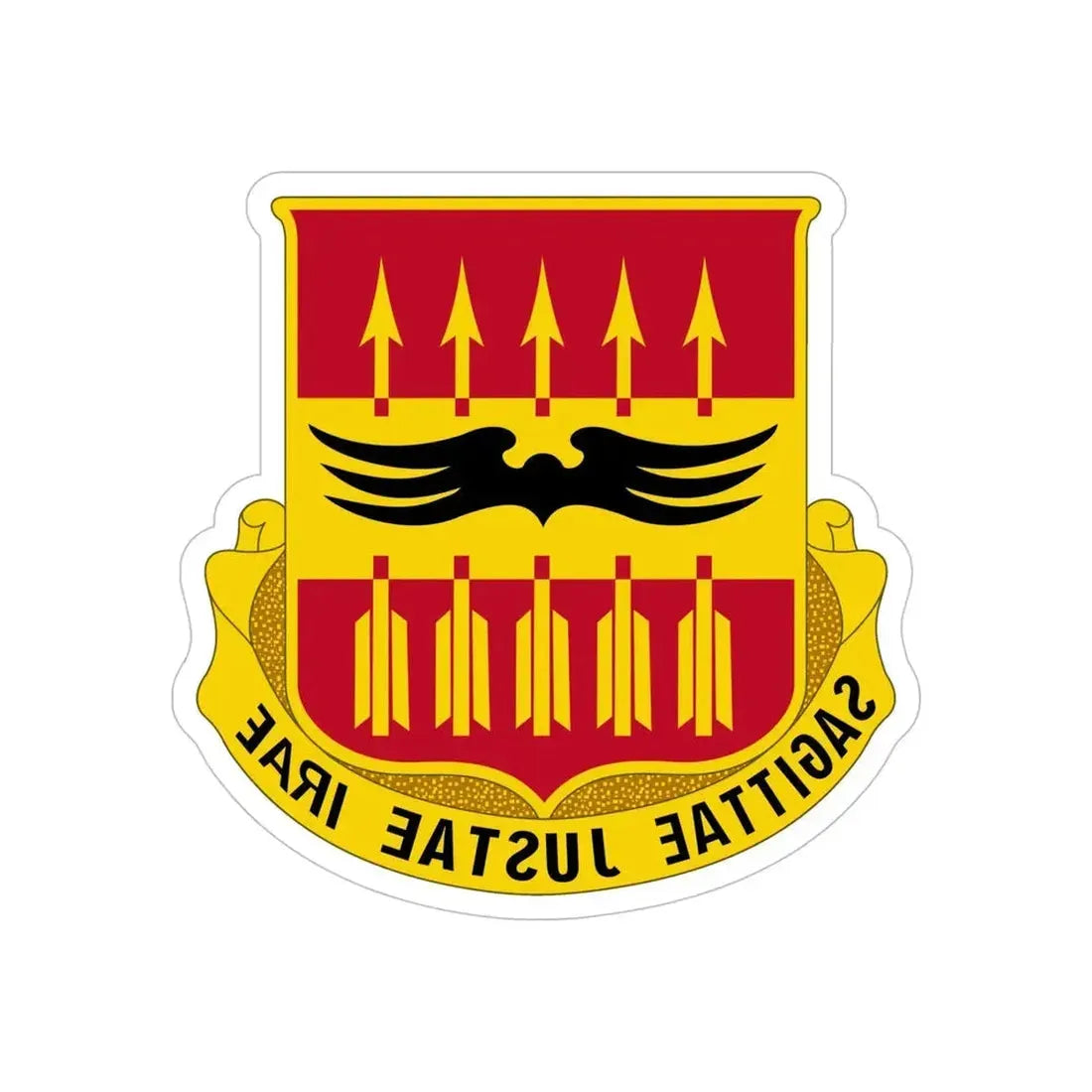 195th Antiaircraft Artillery Battalion (U.S. Army) REVERSE PRINT Transparent Die-Cut STICKER 5 Inch Die-Cut Transparent - The Sticker Space