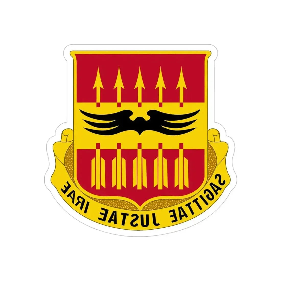 195th Antiaircraft Artillery Battalion (U.S. Army) REVERSE PRINT Transparent Die-Cut STICKER - The Sticker Space