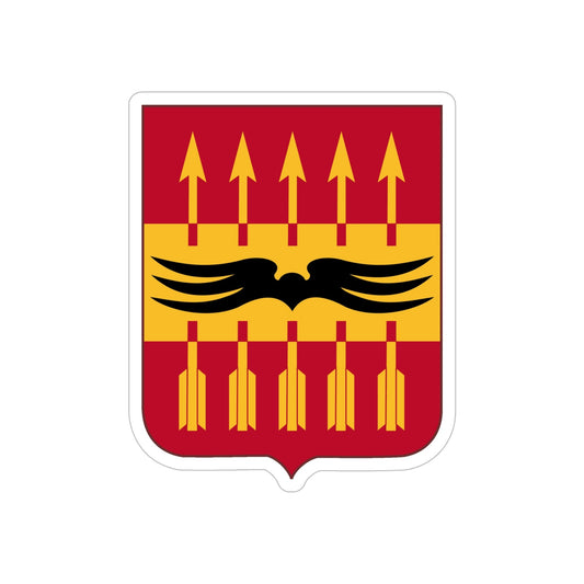 195th Antiaircraft Artillery Battalion v2 (U.S. Army) REVERSE PRINT Transparent STICKER-6" × 6"-The Sticker Space