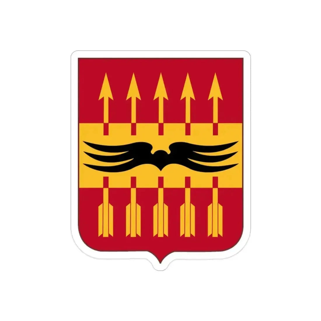 195th Antiaircraft Artillery Battalion v2 (U.S. Army) REVERSE PRINT Transparent Die-Cut STICKER 2 Inch Die-Cut Transparent - The Sticker Space