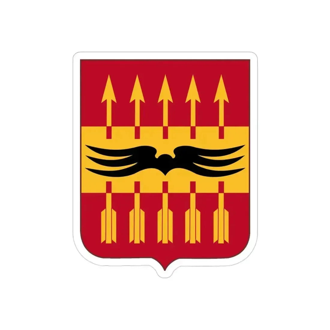 195th Antiaircraft Artillery Battalion v2 (U.S. Army) REVERSE PRINT Transparent Die-Cut STICKER 3 Inch Die-Cut Transparent - The Sticker Space