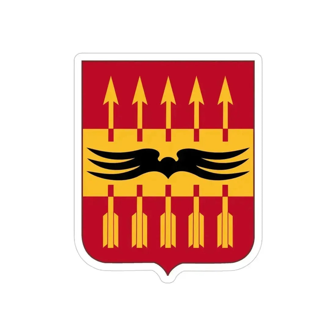 195th Antiaircraft Artillery Battalion v2 (U.S. Army) REVERSE PRINT Transparent Die-Cut STICKER 4 Inch Die-Cut Transparent - The Sticker Space