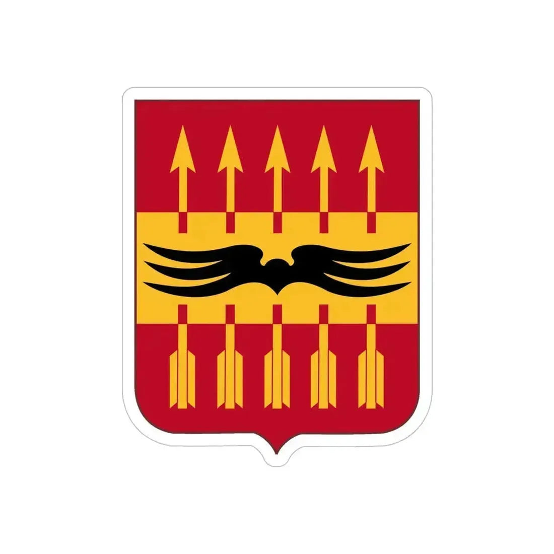 195th Antiaircraft Artillery Battalion v2 (U.S. Army) REVERSE PRINT Transparent Die-Cut STICKER 5 Inch Die-Cut Transparent - The Sticker Space