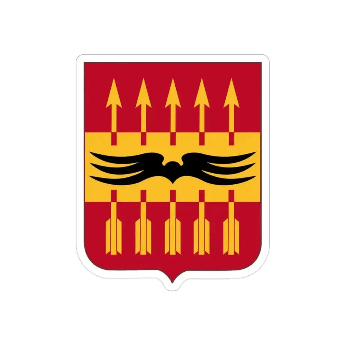 195th Antiaircraft Artillery Battalion v2 (U.S. Army) REVERSE PRINT Transparent Die-Cut STICKER - The Sticker Space