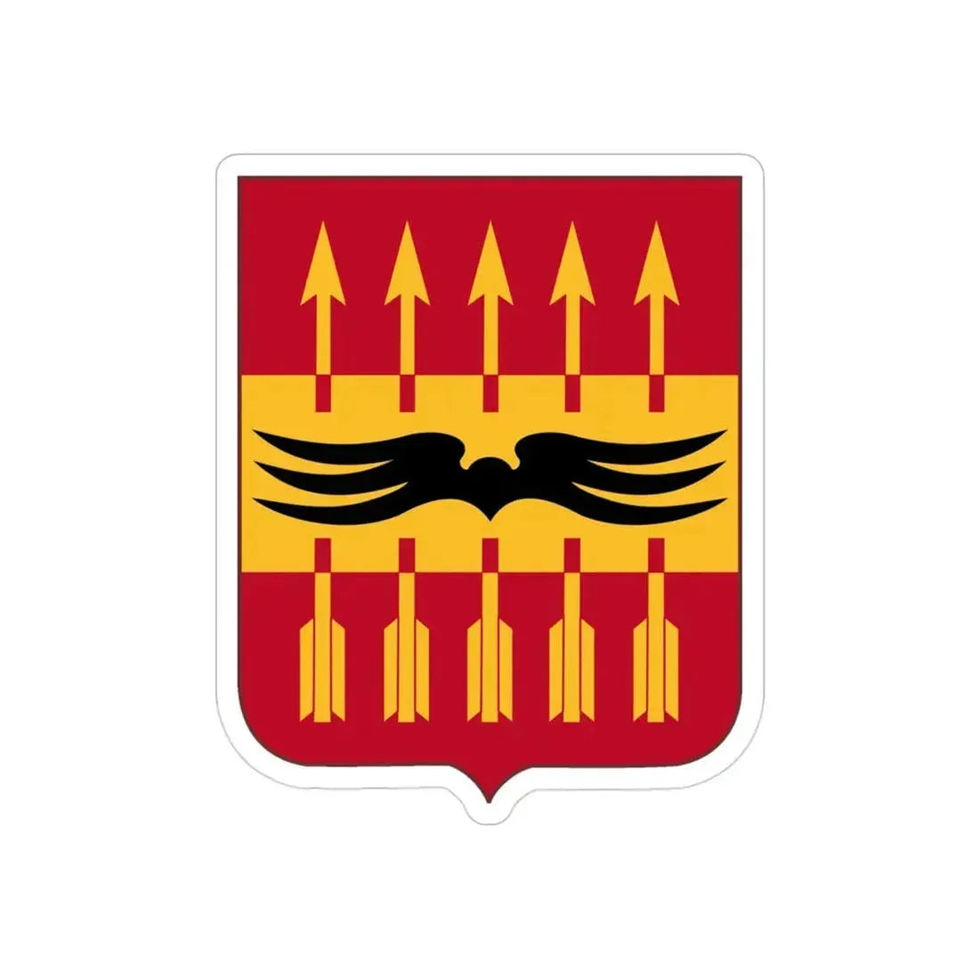 195th Antiaircraft Artillery Battalion v2 (U.S. Army) REVERSE PRINT Transparent Die-Cut STICKER - The Sticker Space