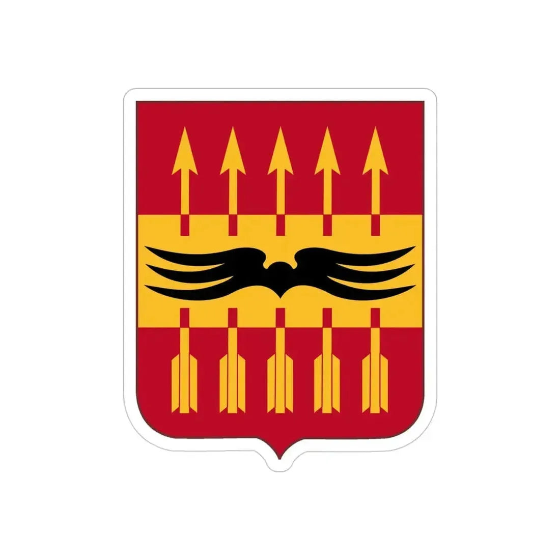 195th Antiaircraft Artillery Battalion v2 (U.S. Army) REVERSE PRINT Transparent Die-Cut STICKER - The Sticker Space