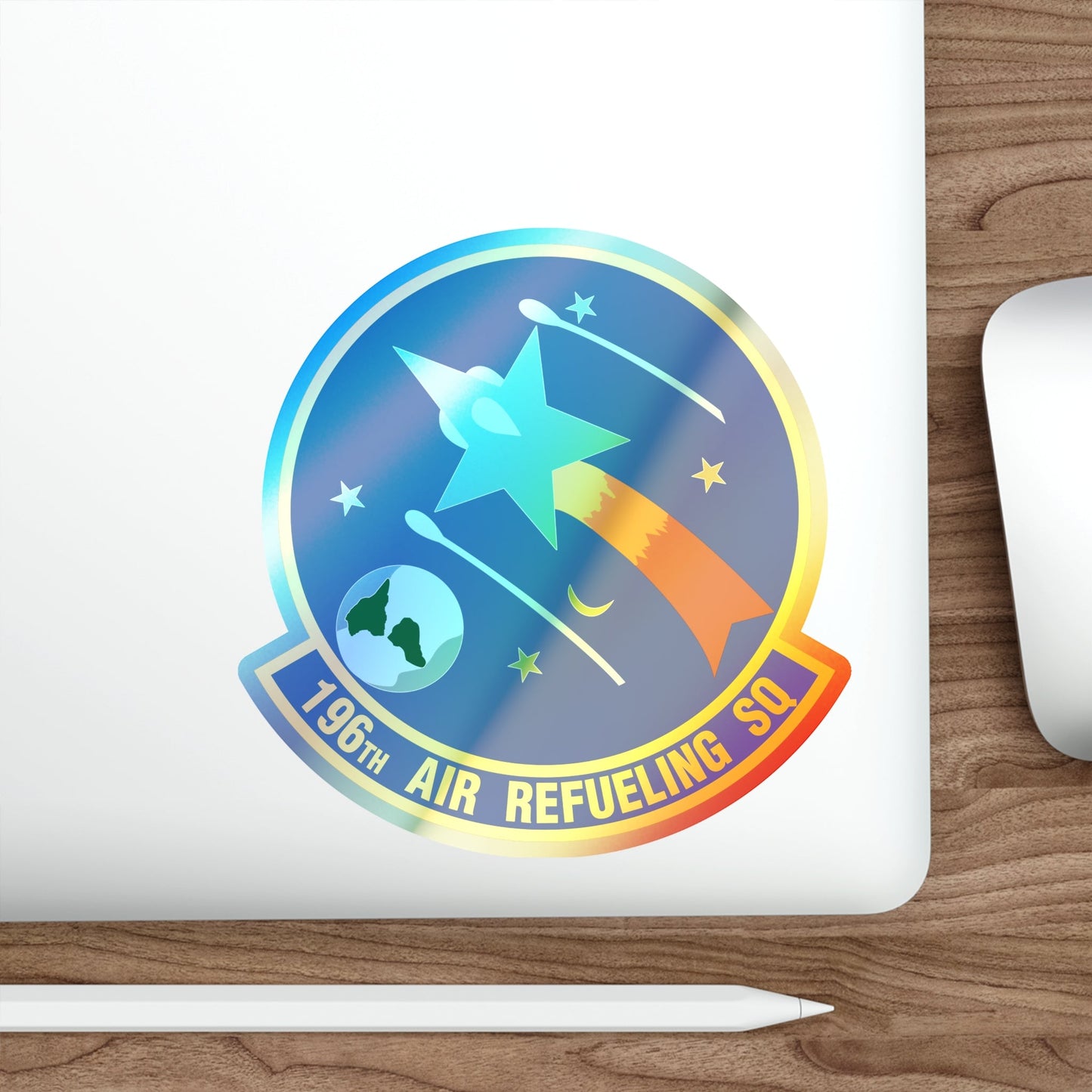 196 Air Refueling Squadron (U.S. Air Force) Holographic STICKER Die-Cut Vinyl Decal-The Sticker Space