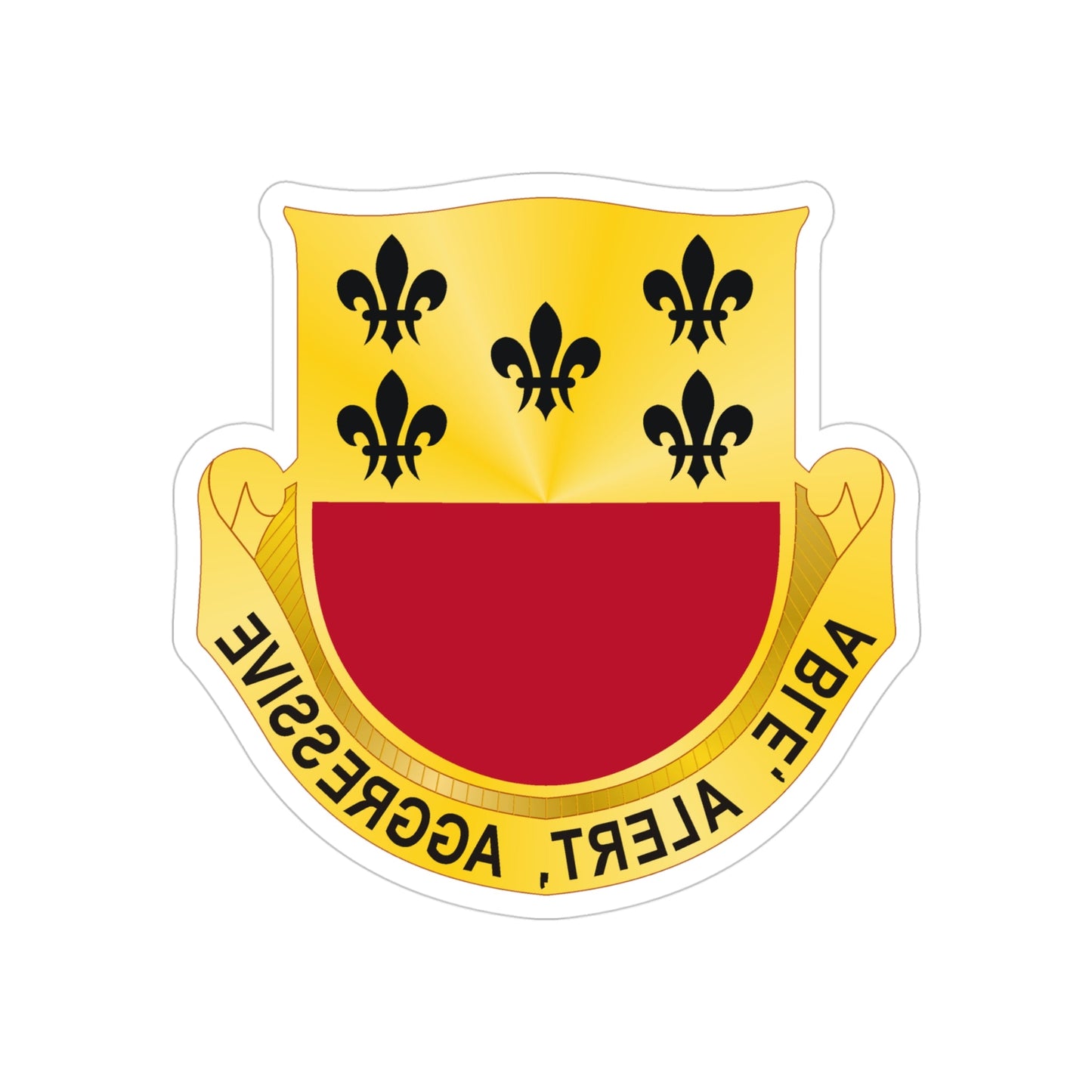 196 Armor Regiment (U.S. Army) REVERSE PRINT Transparent STICKER-4" × 4"-The Sticker Space