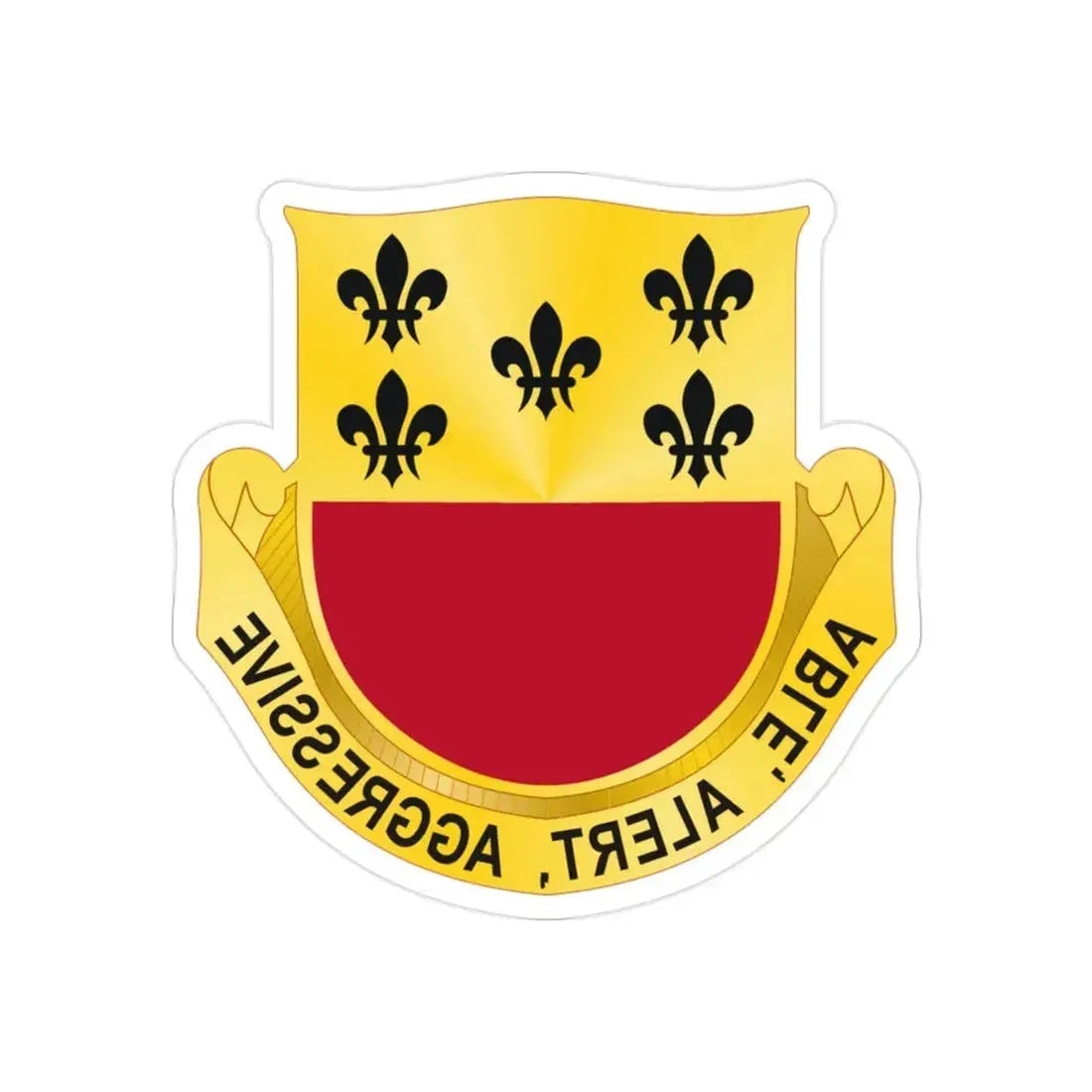 196 Armor Regiment (U.S. Army) REVERSE PRINT Transparent Die-Cut STICKER - The Sticker Space