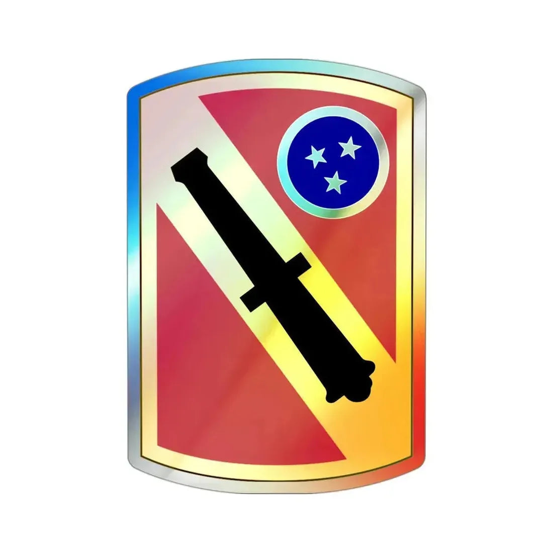 196 Field Artillery Brigade (U.S. Army) Holographic STICKER Die-Cut Vinyl Decal 3 Inch Holographic - The Sticker Space