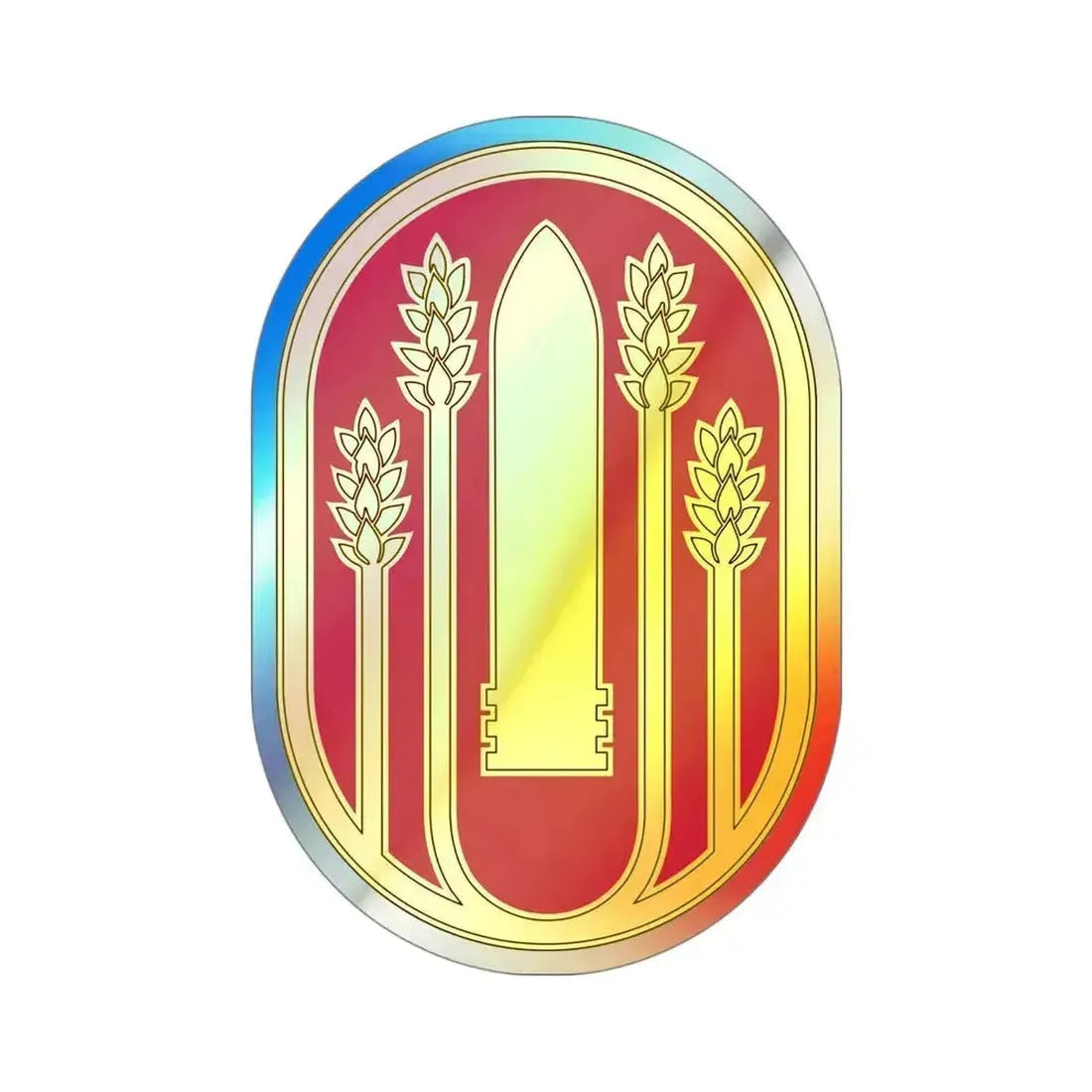 196 Maneuver Enhancement Brigade (U.S. Army) Holographic STICKER Die-Cut Vinyl Decal 4 Inch Holographic - The Sticker Space