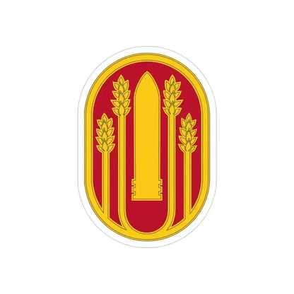 196 Maneuver Enhancement Brigade (U.S. Army) REVERSE PRINT Transparent Die-Cut STICKER 4 Inch Die-Cut Transparent - The Sticker Space