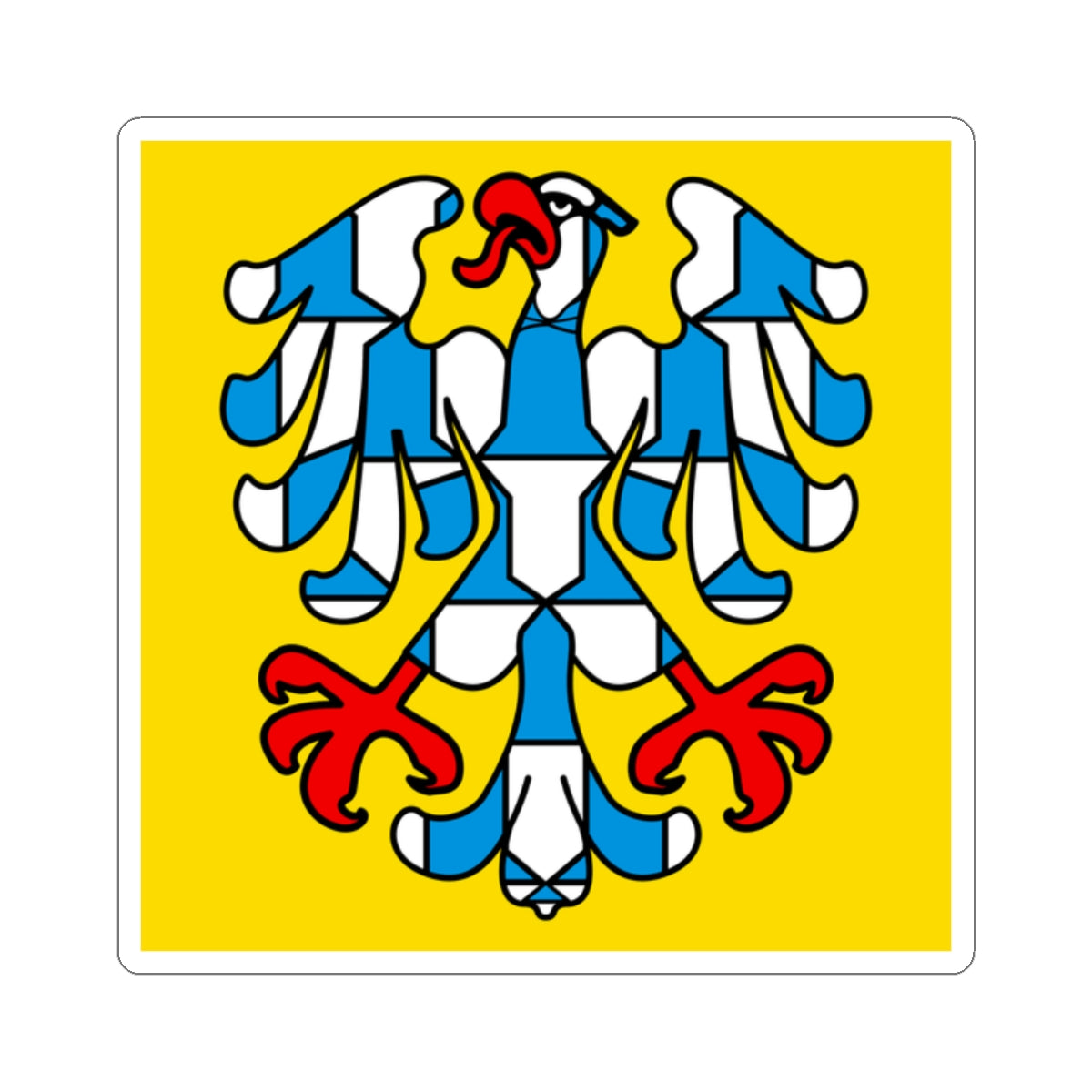CHE Waldenburg Flag (Switzerland) STICKER Vinyl Kiss-Cut Decal