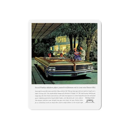 1961 Pontiac ad (Magazine Illustration) Refrigerator Magnet 6 Inch - The Sticker Space