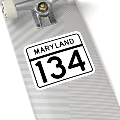 MD Route 134 (Maryland) (Road Sign) STICKER Vinyl Kiss-Cut Decal