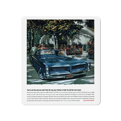 1964 Pontiac ad, This Week Magazine, May 16, 1964 (Magazine Illustration) Refrigerator Magnet 2 Inch - The Sticker Space
