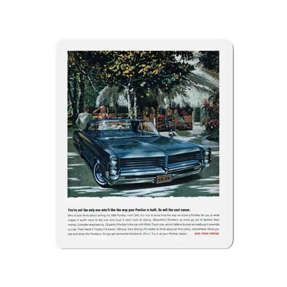 1964 Pontiac ad, This Week Magazine, May 16, 1964 (Magazine Illustration) Refrigerator Magnet 3 Inch - The Sticker Space