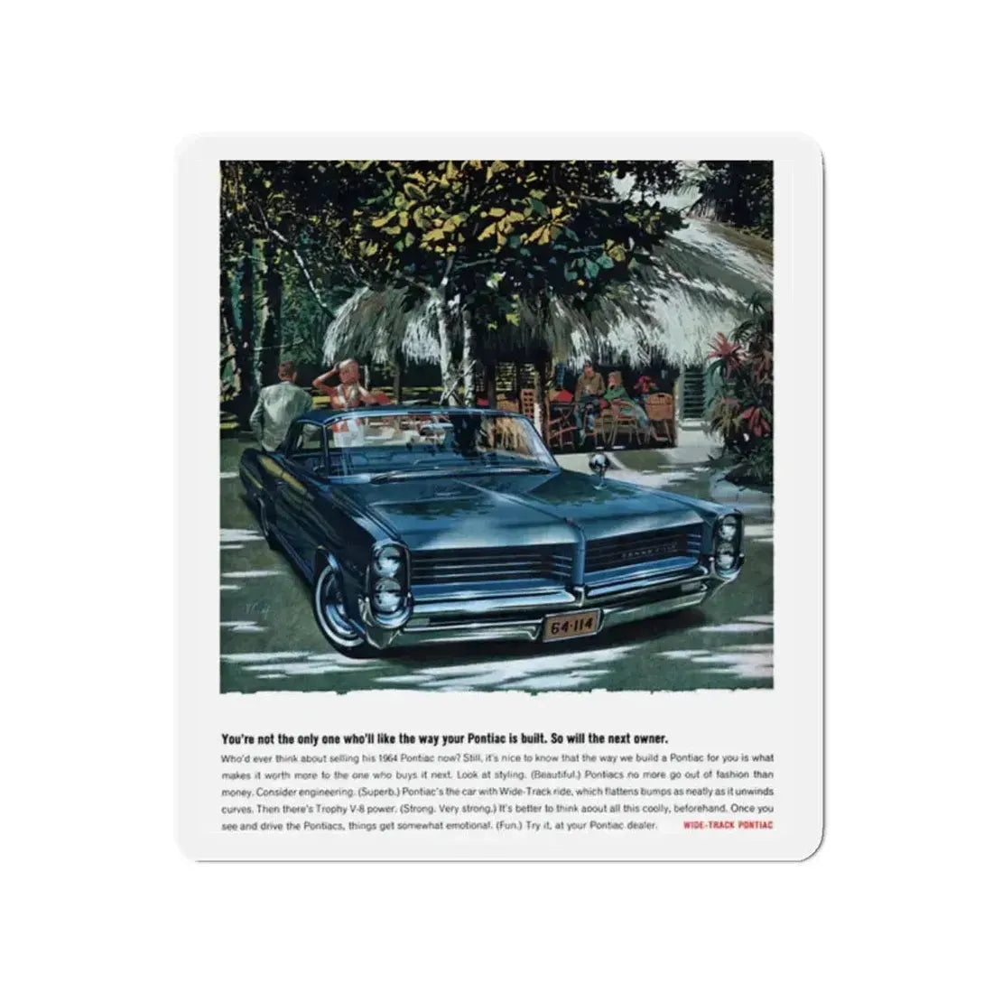 1964 Pontiac ad, This Week Magazine, May 16, 1964 (Magazine Illustration) Refrigerator Magnet - The Sticker Space