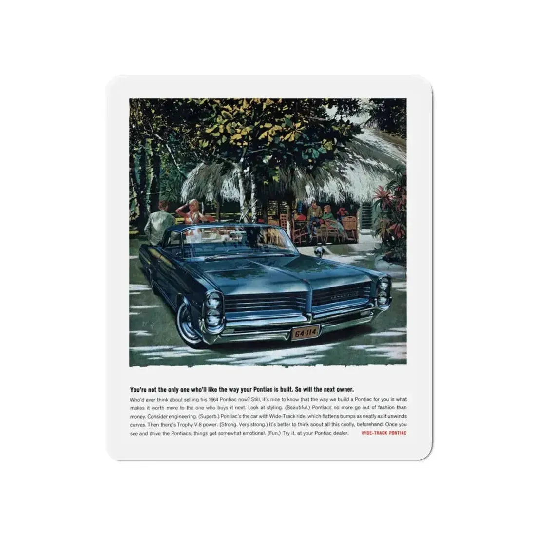 1964 Pontiac ad, This Week Magazine, May 16, 1964 (Magazine Illustration) Refrigerator Magnet - The Sticker Space